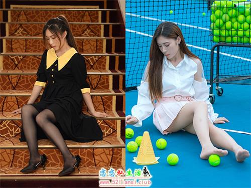 [尤蜜丝] No.058 穿搭推广展示图集 黑丝肉丝对对碰【75P/629M】