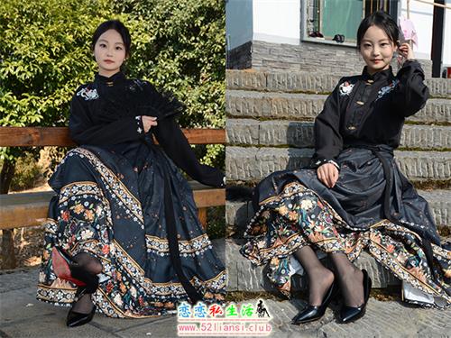 [初夏女神]139期 双双~【黑色马面裙】这套我不管怎样都得端庄大气点，压制内心的小宇宙(带视频)【140P+2V/3.62G】