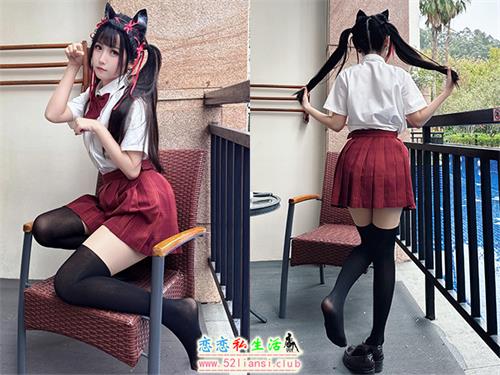 [美图精选]1338-不呆猫-温泉双马尾JK【22P+1V/249M】