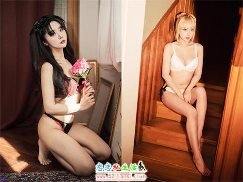 [BlueCake] NO.025 Bomi & Zia - Fate Saber x Thosaka Rin - Lingerie.Ver【128P/320M】