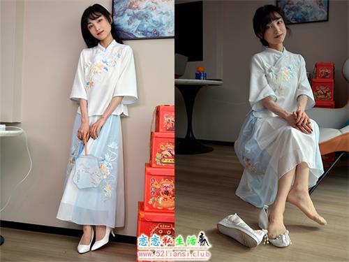 [初夏女神]147期 柒柒~《古往今来》改良款汉服除了古装鞋的话，高跟鞋也很配(带视频)【140P+1V/3.33G】