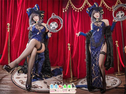 [美图精选]1365-衣衣-碧蓝航线 柴郡旗袍【57P/108M】