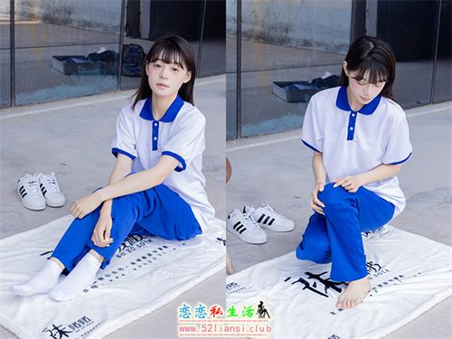 [袜啵啵] 393期 糯米-板鞋、白棉袜、裸足、校服(带视频)【150P+1V/7.01G】