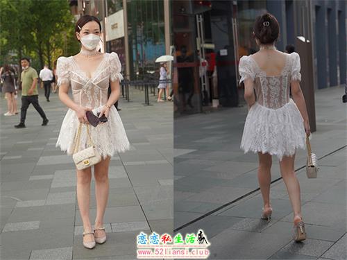 [魔镜街拍] 331-精选街拍-白色纱裙【117P/352M】