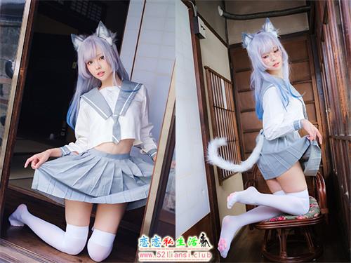 [美图精选]1455-ElyEE子-Veranda White Cat緣廊白猫【33P/110M】