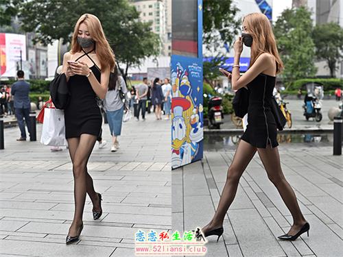 [魔镜街拍] 353-精选街拍-黑色紧身包臀裙黑丝【237P/529M】