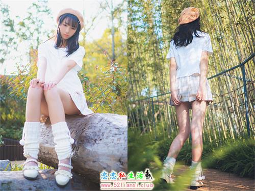 [美图精选]1498-西瓜少女(西呱呀呀呀)-白云森林短袖无外套【38P/75M】