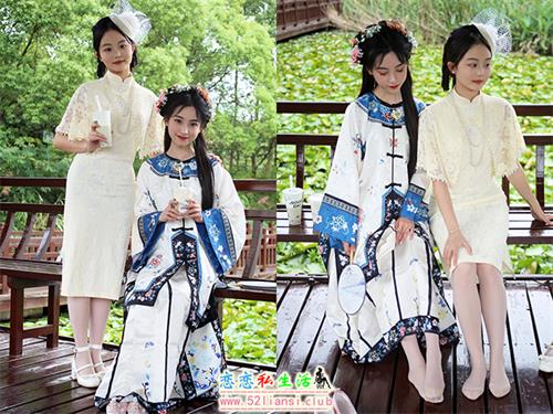 [初夏女神]217期 柒柒、双双~《留洋晚清》姐姐，我回来了。我带你出去拍照好吗(带视频)【120P+1V/5.22G】