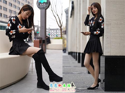 [魔镜街拍] 372-精选街拍-街拍长靴肉丝短裙美女【220P/2.24G】