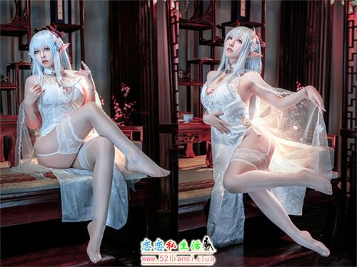 [美图精选]1589-半半子-碧蓝航线 阿尔比恩旗袍【47P/115M】