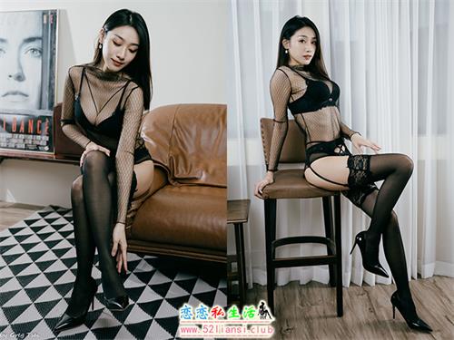 [街拍丝足]442-长腿美模 璟乐 - 黑丝棚拍【110P/355M】