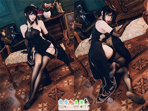 [美图精选]1616-如月灰-碧蓝航线 镇海旗袍【24P/61M】