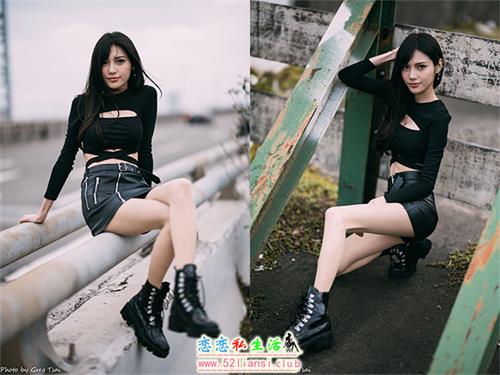 [街拍丝足]456-长腿美模 小葆 - 皮裙【77P/231M】