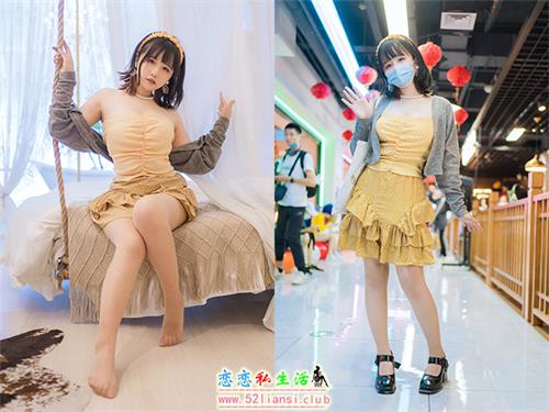 [美图精选]1653-阿半今天很开心-黄色抹胸【68P/147M】