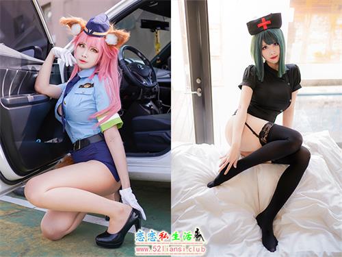 [美图精选]1666-KaYa 萱-玉藻前 女警裝+黑暗护士【40P/54M】