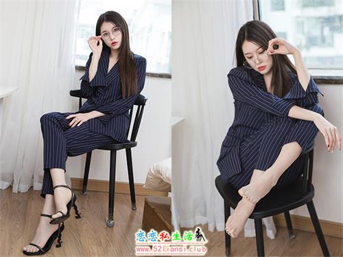 [精选资源]163-Sia不吃鱼 – 条纹职业装【128P/1.26G】