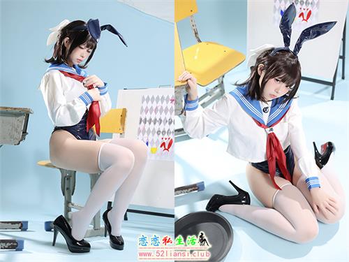 [美图精选]1679-G44不会受伤-水手服兔女郎咖啡厅【27P/105M】