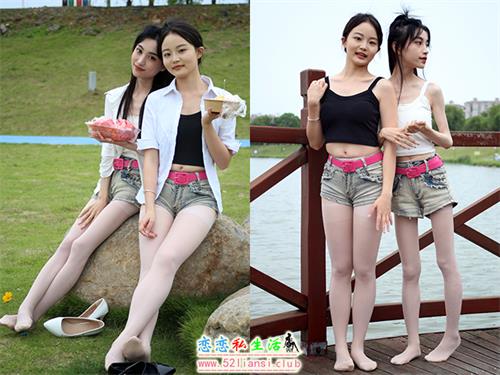 [初夏女神]257期 柒柒、双双~《光彩照人》天气在热也挡不住我们出门瞎逛(带视频)【130P+1V/4.7G】