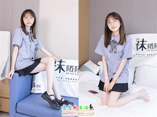 [袜啵啵] 460期 稚予-JK制服、皮鞋、帆布鞋、薄白丝(带视频)【163P+1V/7.16G】