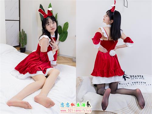 [袜啵啵] 469期 小甜豆-高跟鞋、油亮白丝、油亮肉丝、油亮黑丝、红色美甲、小甜豆手写祝福圣诞牌(带视频)【188P+1V/7.03G】