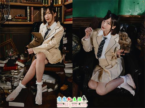 [街拍丝足]483-长腿美模 柯姿 - 学生服棚拍【93P/292M】