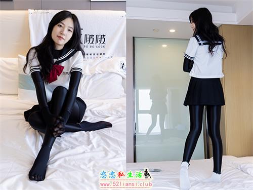 [袜啵啵]NO.513 小甜豆-帆布鞋、白棉袜、厚黑丝五指袜、黑丝手套、黑色连体衣和jk制服叠穿、裤里丝、黑色口罩(带视频)【140P+1V/6.08G】