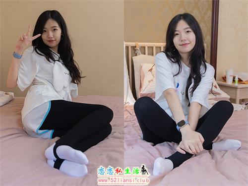 [袜啵啵]NO.516 小甜豆-板鞋、厚黑色踩脚裤袜、白棉袜叠穿(带视频)【145P+1V/7.18G】