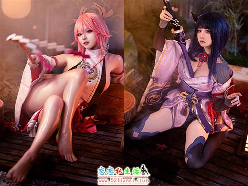 [美图精选]1917-伊喵君_Nya&JingSan-八重&雷神 双倍快乐【57P/119M】