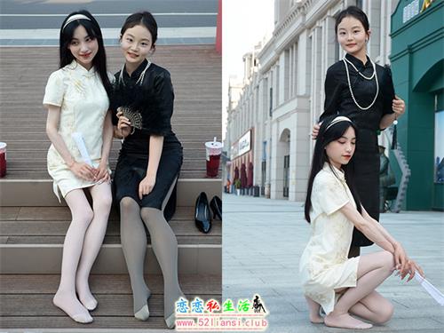 [初夏女神]286期 柒柒、双双~《黑白旗袍》自留洋晚清后，改变她的温婉(带视频)【140P+1V/5.3G】