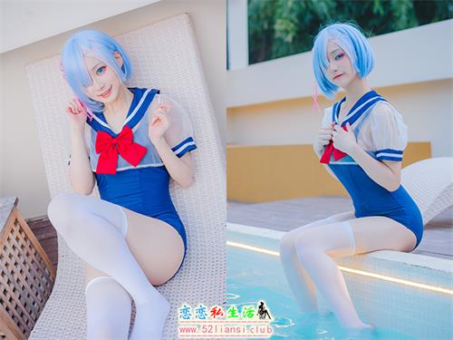 [美图精选]1986-幼愛Youmeko-蕾姆泳装【18P/50M】