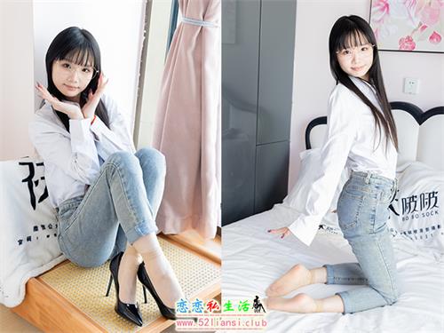 [袜啵啵]NO.559 甜甜圈-高跟鞋、短肉丝、垫脚半蹲半脱袜子剧情(带视频)[146P+1V/6.22G]