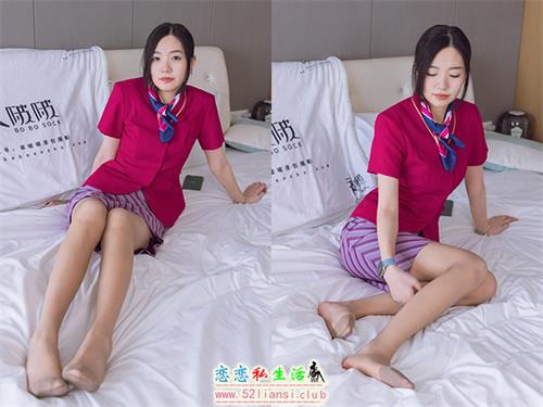 [袜啵啵]NO.579 小甜豆-高跟鞋、咖啡丝、空姐制服(带视频)[140P+1V/6.47G]