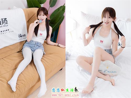 [袜啵啵]NO.582 香菜-高跟鞋、厚白丝、裸足(带视频)[152P+1V/5.82G]