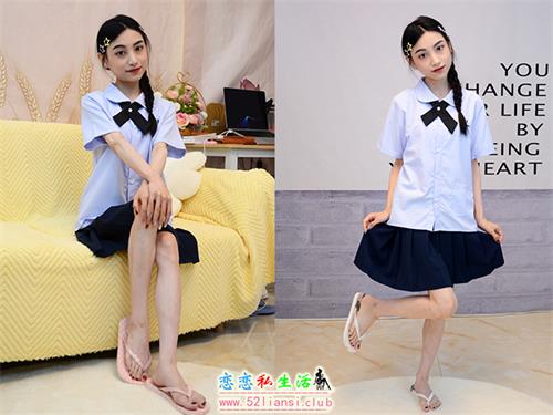 [初夏女神]299期 柒柒~《粉蓝白》为啥叫这个名字呢？三色人字拖呗(带视频)【90P+1V/4.16G】