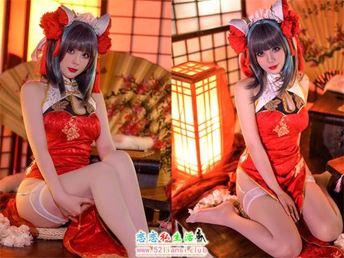 [美图精选]2187-Zyra秋-碧蓝航线 柴郡 红旗袍【20P/45M】