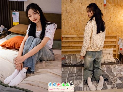 [足愉心] NO.012 奶芙（搭配：碎花衬衫、牛仔长裤、运动鞋、白色棉袜、裸足）(带视频)[110P+2V/14.5G]