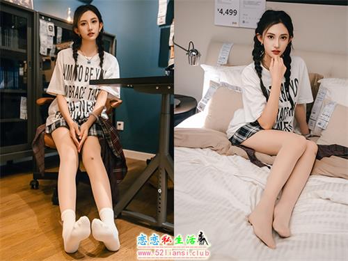 [足愉心] NO.015 可乐（搭配：红色夹克、白T、短裙、马丁靴、肉丝色袜、白棉袜）(带视频)[120P+2V/12.8G]