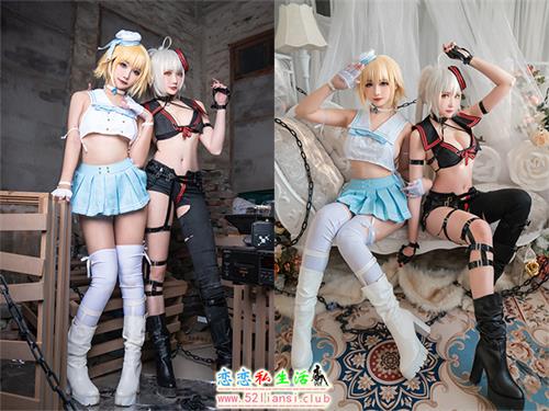 [美图精选]2223-瓜希酱&Momoko葵葵-黑白贞德【60P/128M】