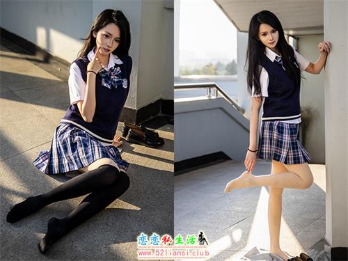 [足愉心] NO.019 果酱（搭配：JK制服、小皮鞋、黑色丝袜、肉色打底裤）(带视频)[109P+2V/10.9G]