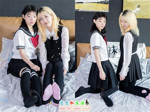 [袜啵啵]NO.600 小甜豆&糯米-皮鞋、马丁靴、小熊拖鞋、过膝棉袜(带视频)[160P1V-8.48G]