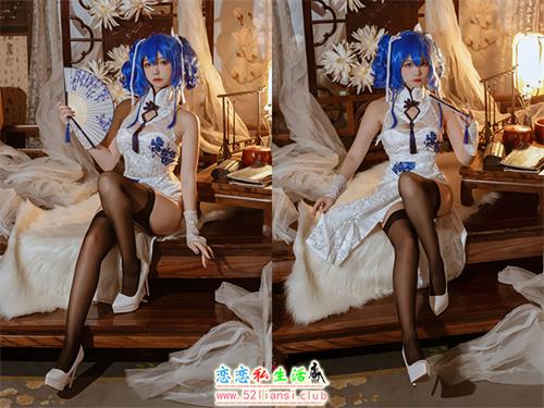 [美图精选]2306-二佐Nisa-碧蓝航线 圣路易斯旗袍【29P/50M】