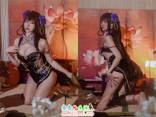 [美图精选]2312-二佐Nisa-碧蓝航线-比叡鲟旗袍【24P/64M】