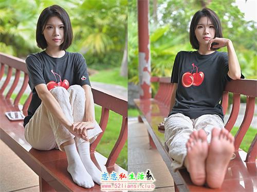 [凝思摄影]No.031 小睿-T恤、短白袜、平底鞋(带视频)[144P+1V-5.27G]