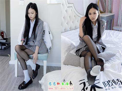 [袜啵啵]NO.646 焦糖-皮鞋、白棉袜、薄黑丝(带视频)[163P1V-8.14G]