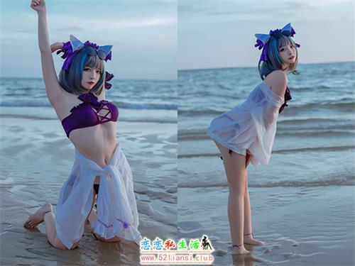[美图精选]2414-二佐Nisa-碧蓝航线-柴郡泳装【30P/48M】