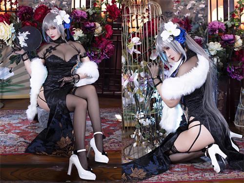 [美图精选]2482-洛璃LoLiSAMA-碧蓝航线 路易九世旗袍【43P/52M】