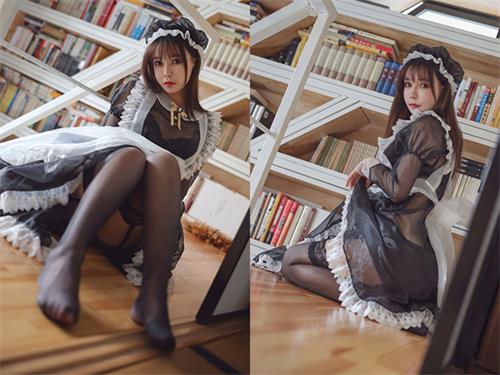 [美图精选]2480-亚马逊鲶鱼-黑色透明女仆【33P/35M】