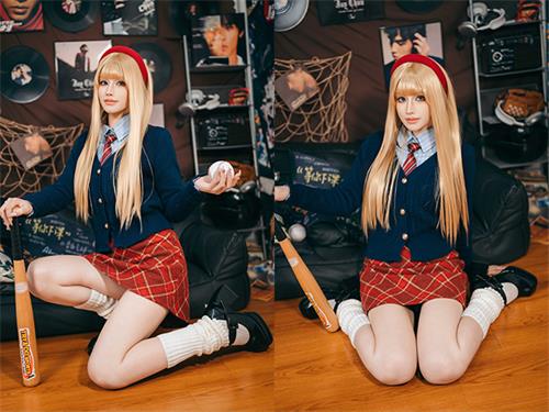 [美图精选]2505-鹿八岁baby-棒球少女【23P/36M】