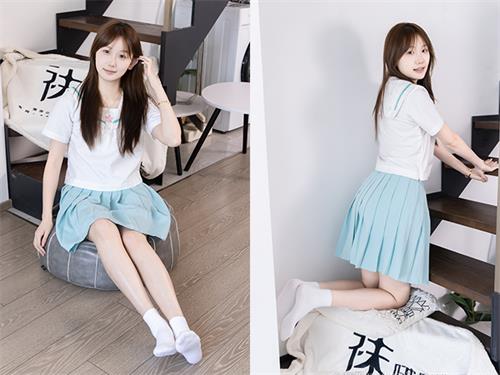 [袜啵啵]NO.659 香菜-板鞋、帆布鞋、纯白棉袜、jk制服(带视频)[150P1V-6.05G]