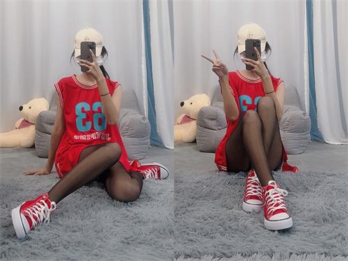 [东禾摄影]No.059 篮球服 黑丝 帆布鞋 牛仔短裤(带视频)[121P3V-1.02G]